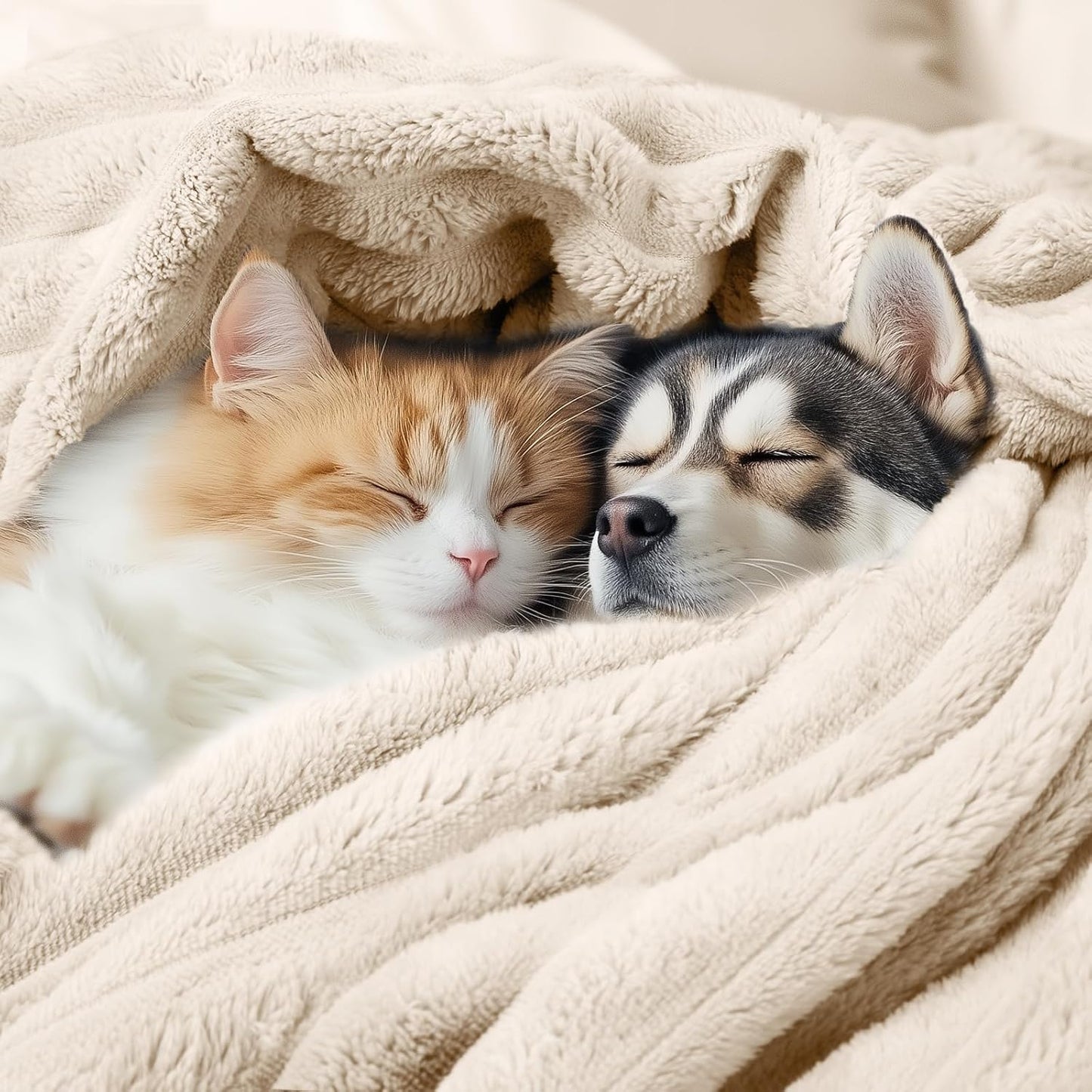 3 Pack Fleece Flannel Dog Cat Blankets