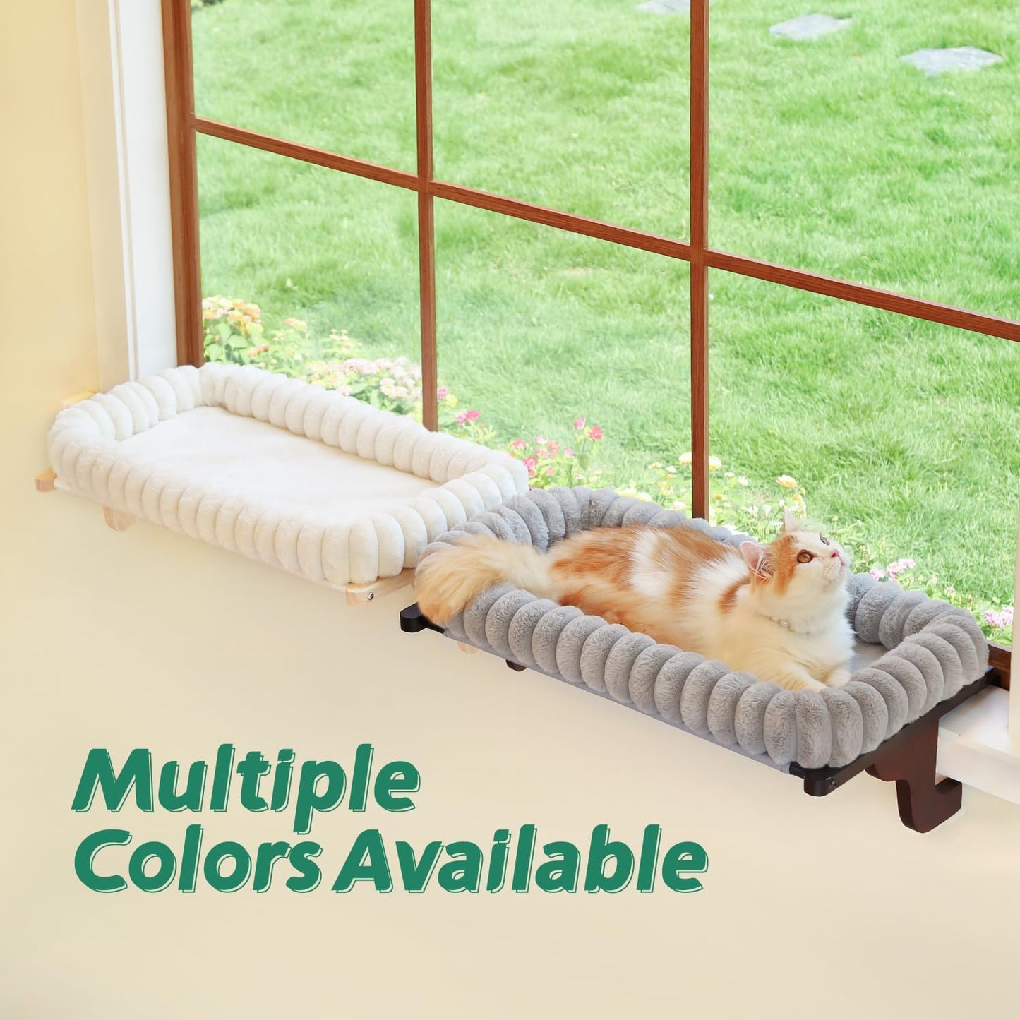 Cat Window Perch with 4-Sided Bolster