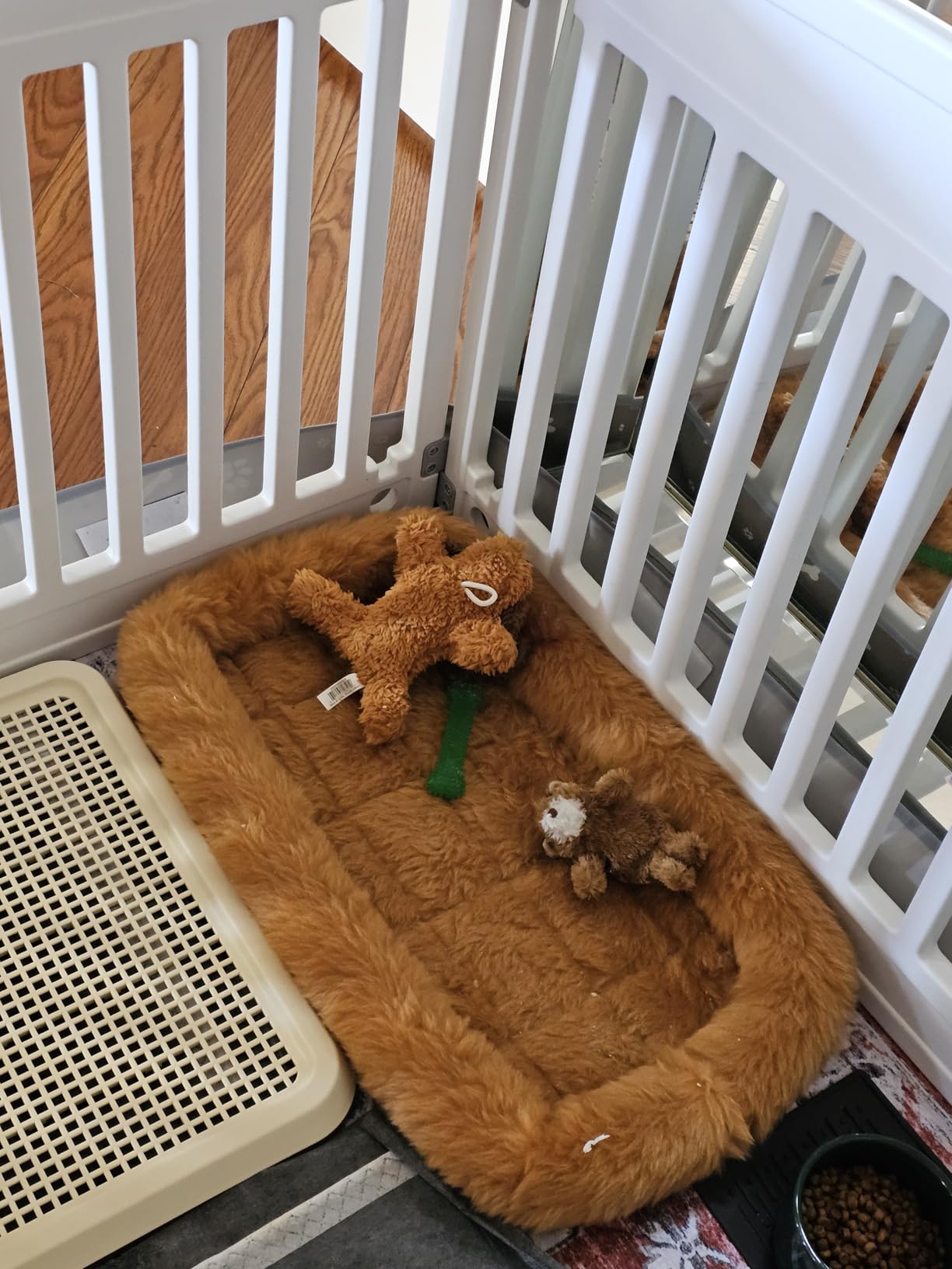 Cinnamon Faux Fur Dog Cat Bolster Bed