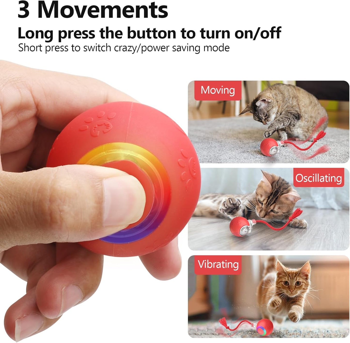 Automatic Rolling Ball Cat Toy