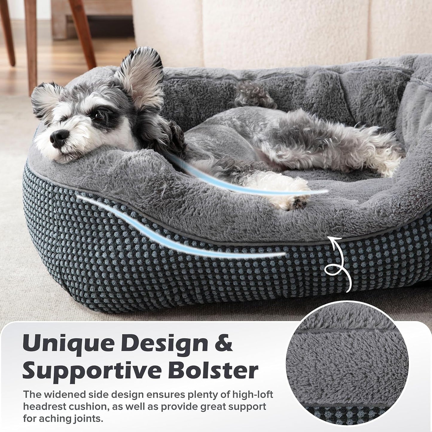Ultrasoft Calming Puppy Bolster Bed