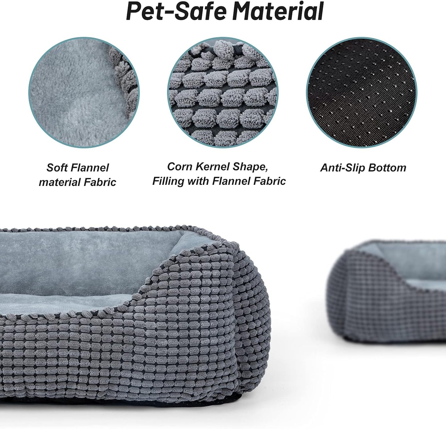 Rectangle Calming Dog Bolster Bed