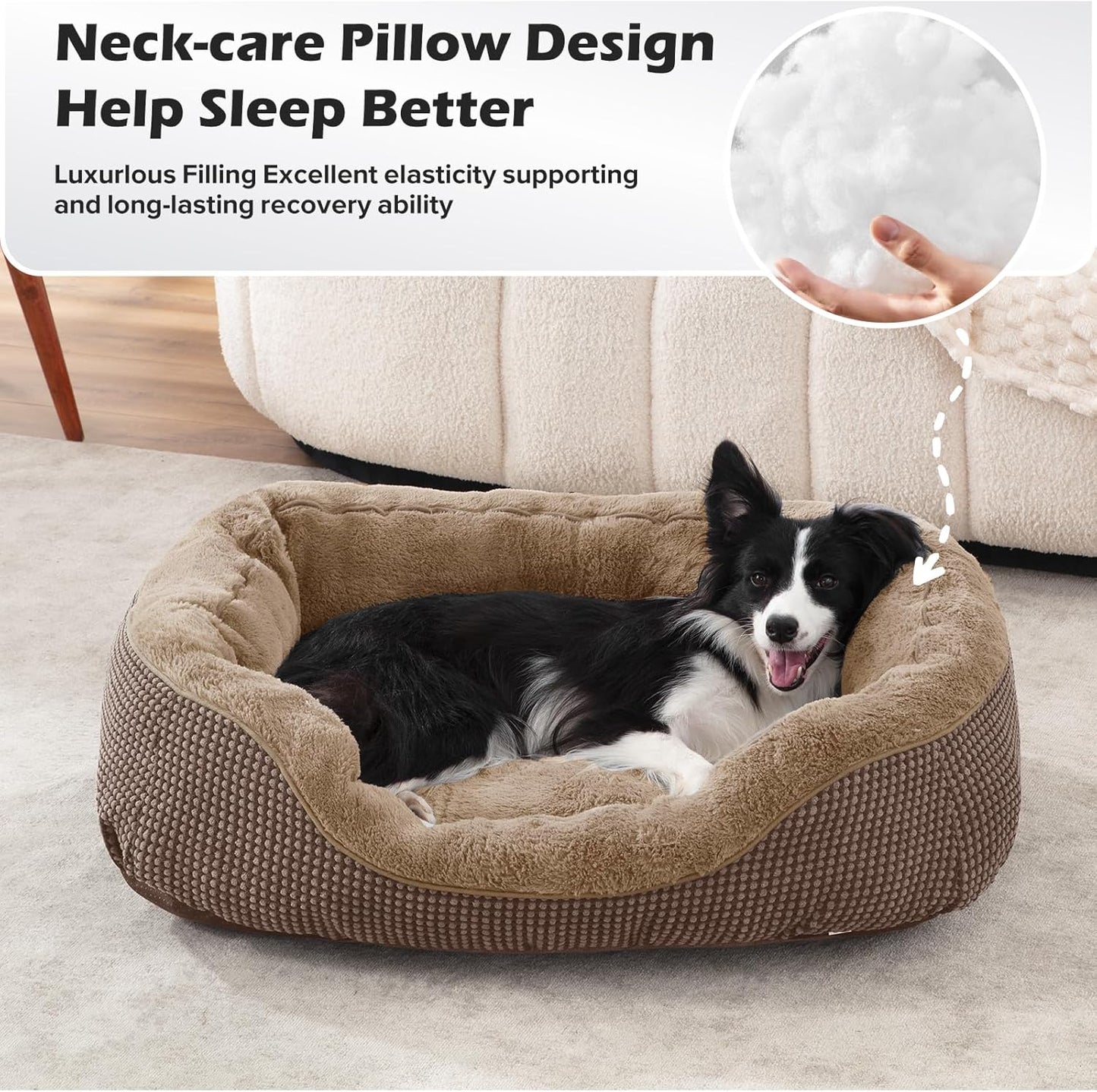 Soft Calming Dog Bolster Bed
