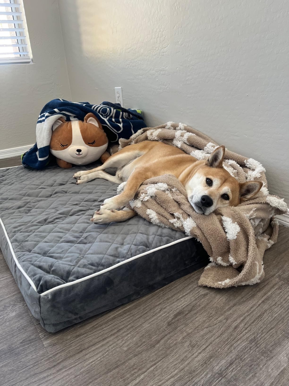 Orthopedic Quilting Dogs Pillow Bed