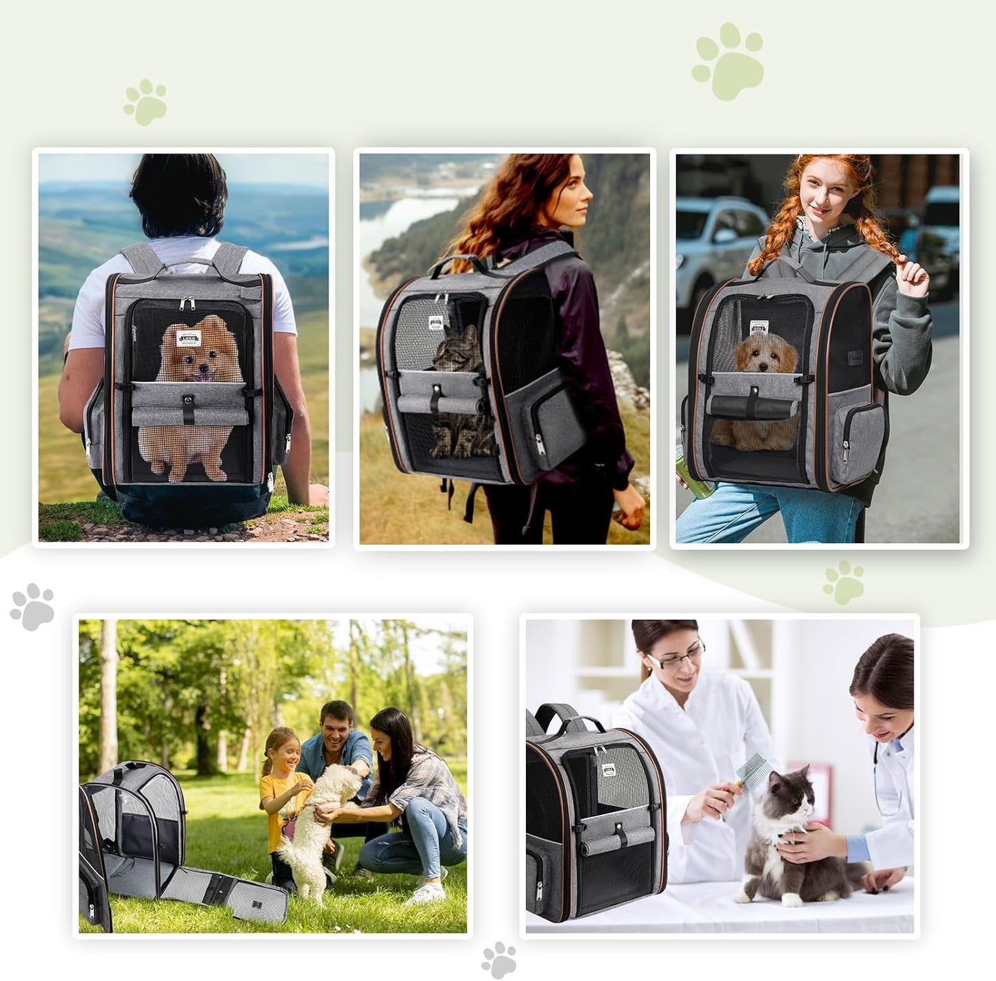 Pet Expandable Backpack Carrier