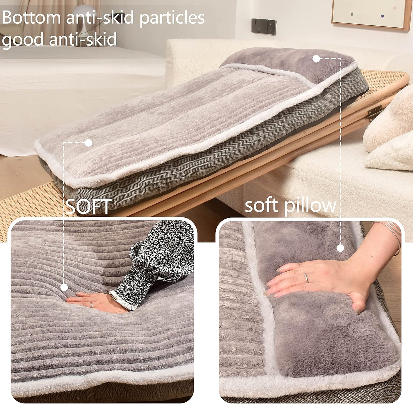 Crate Kennel Dog Mattress with Pillow