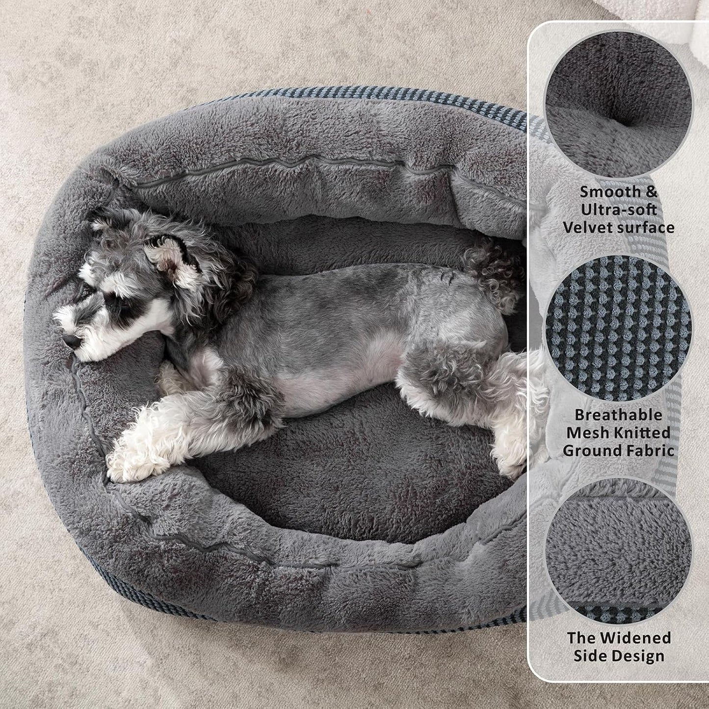 Ultrasoft Calming Puppy Bolster Bed