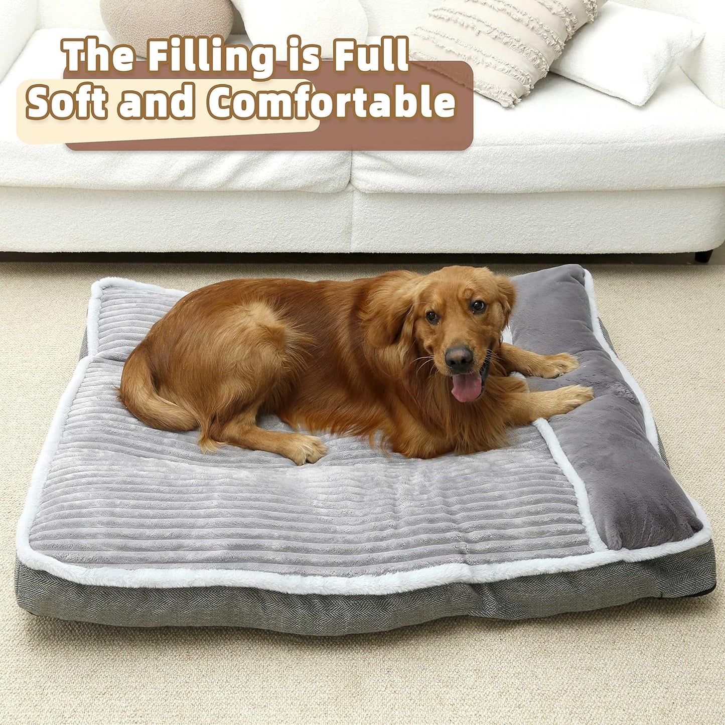 Crate Kennel Dog Mattress with Pillow