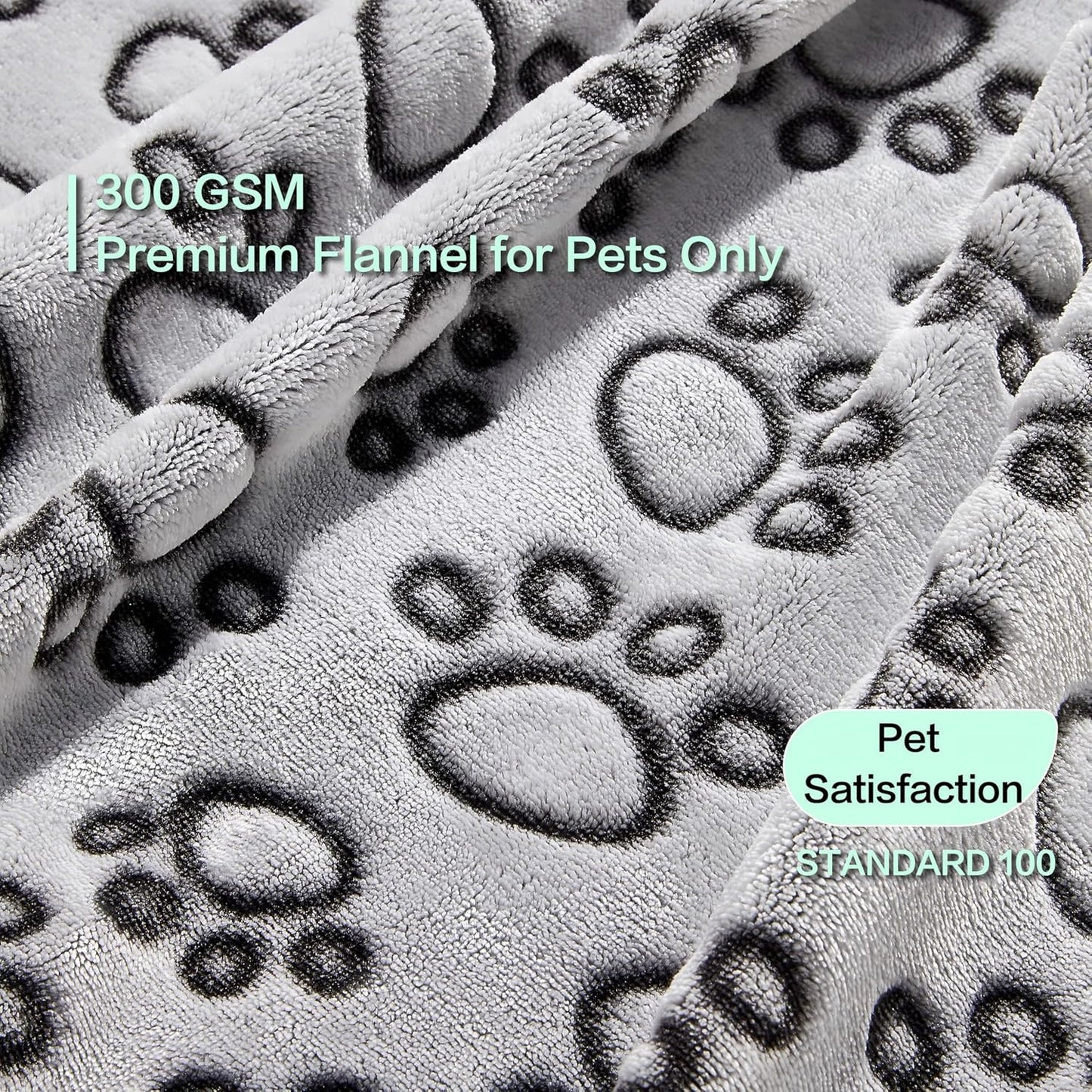 Dog Cat Flannel Cute Paw Print Blanket
