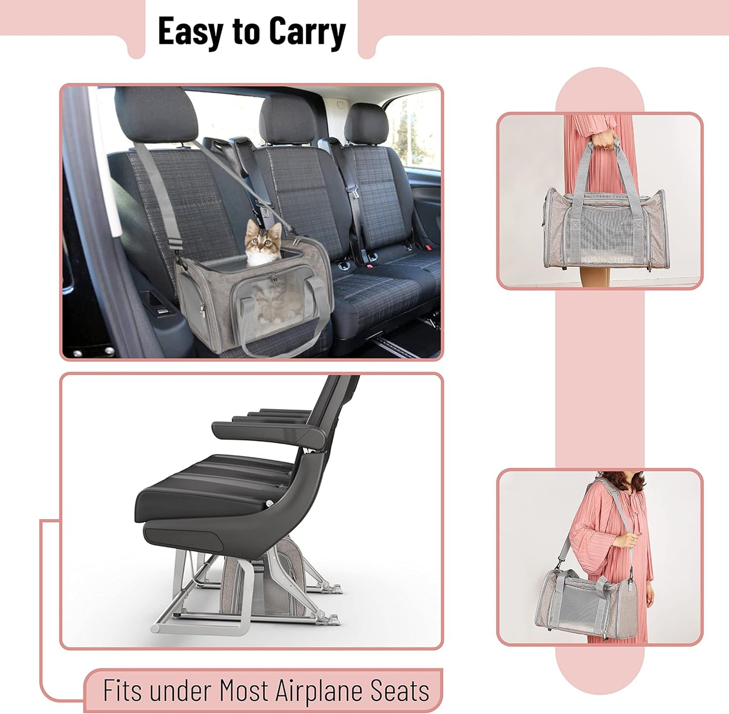 Grey Duffle Pet Carrier