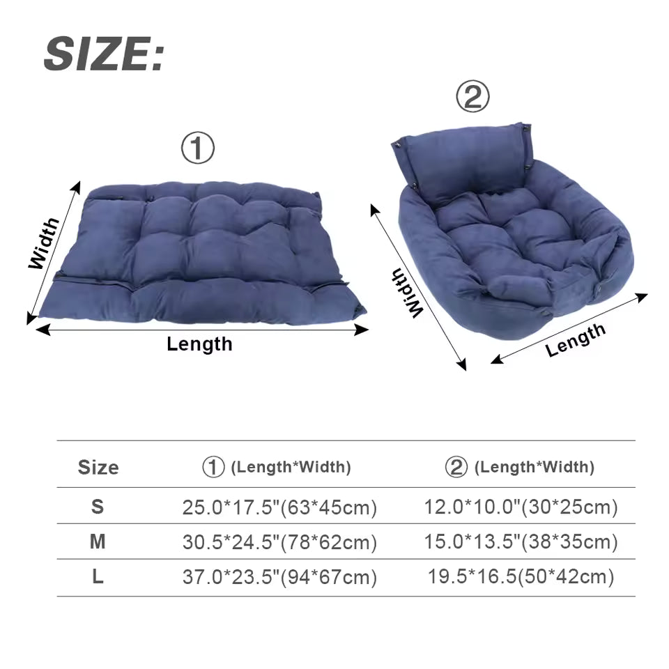 3 in 1 Pet Cozy Nest Bolster Bed