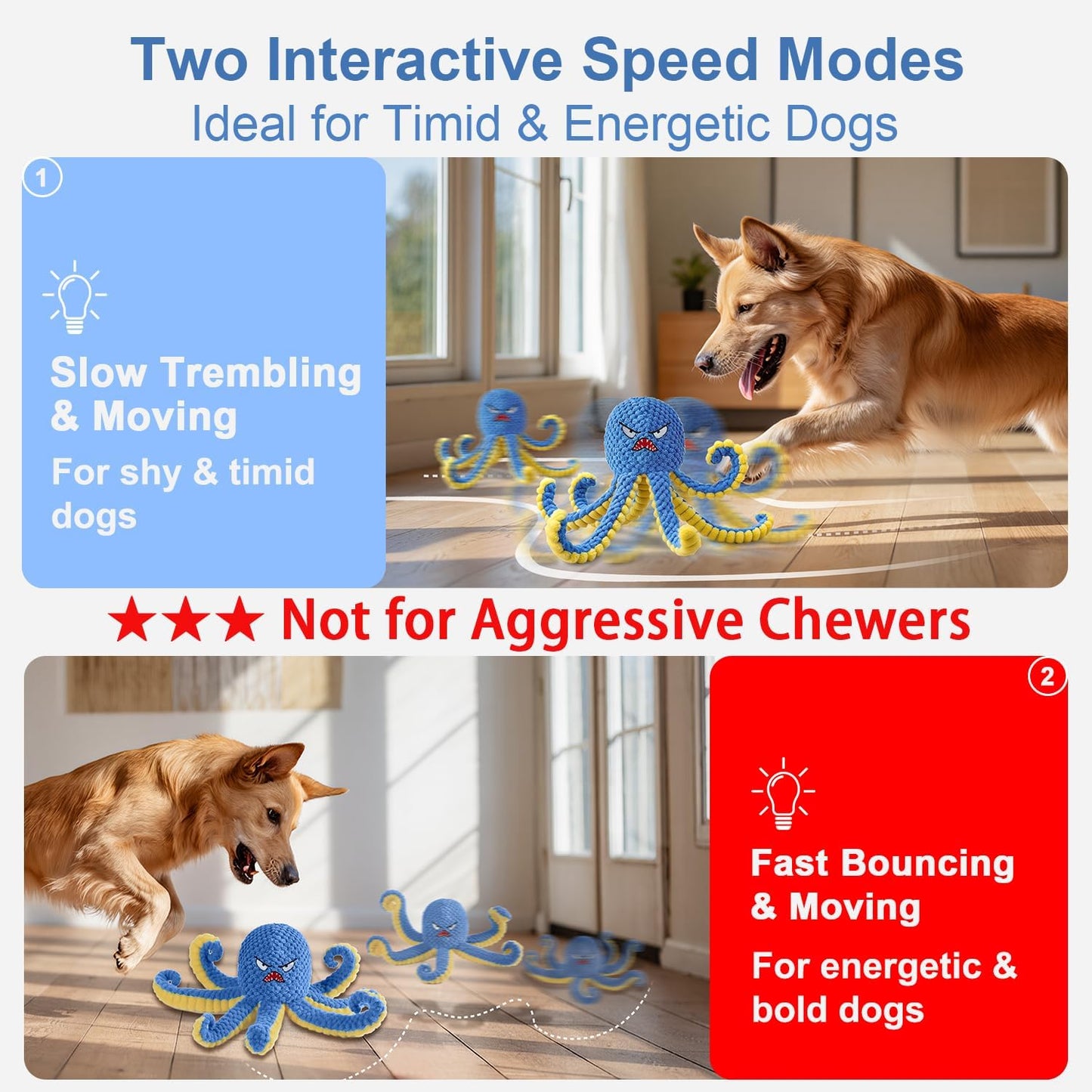 Interactive Octopus Dog Toy