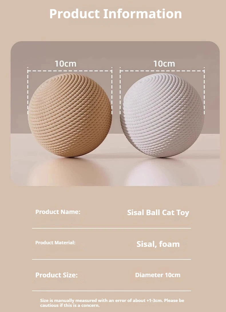 Natural Sisal Ball Cat Toy