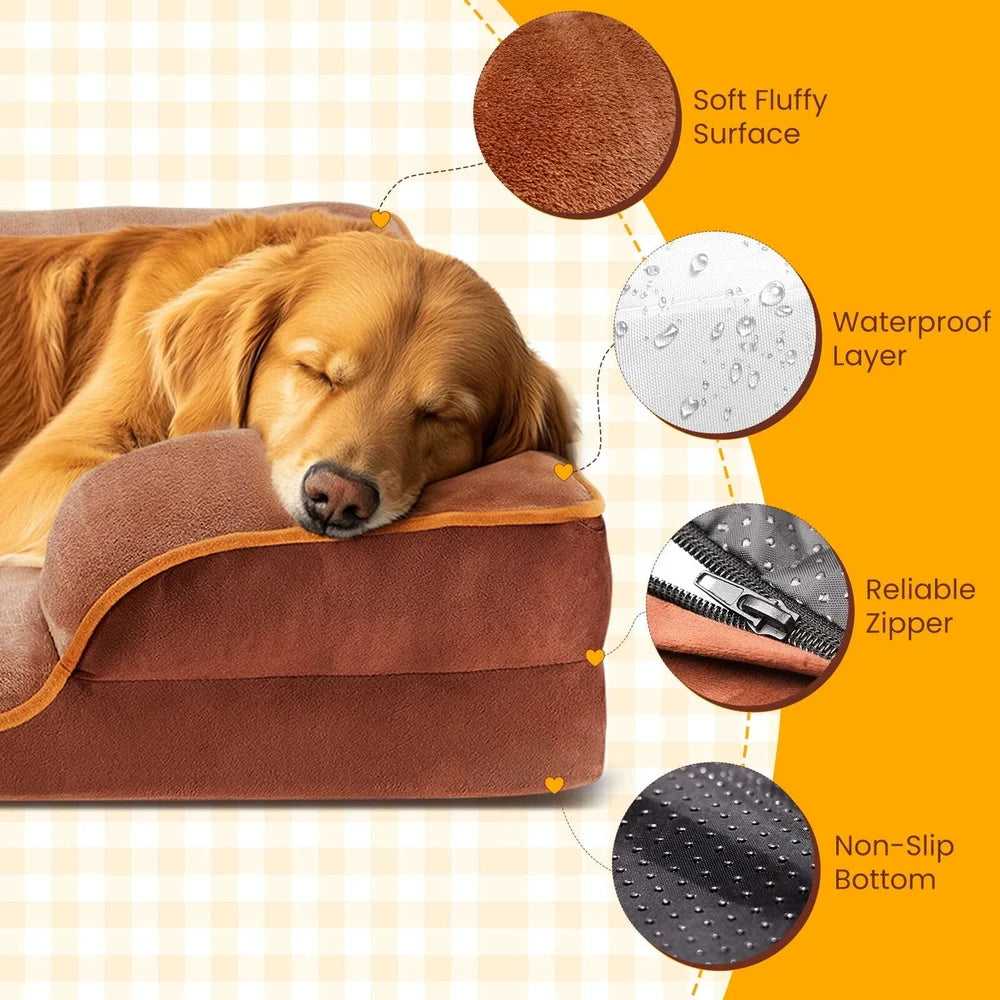 Memory Foam Dog Bolster Bed