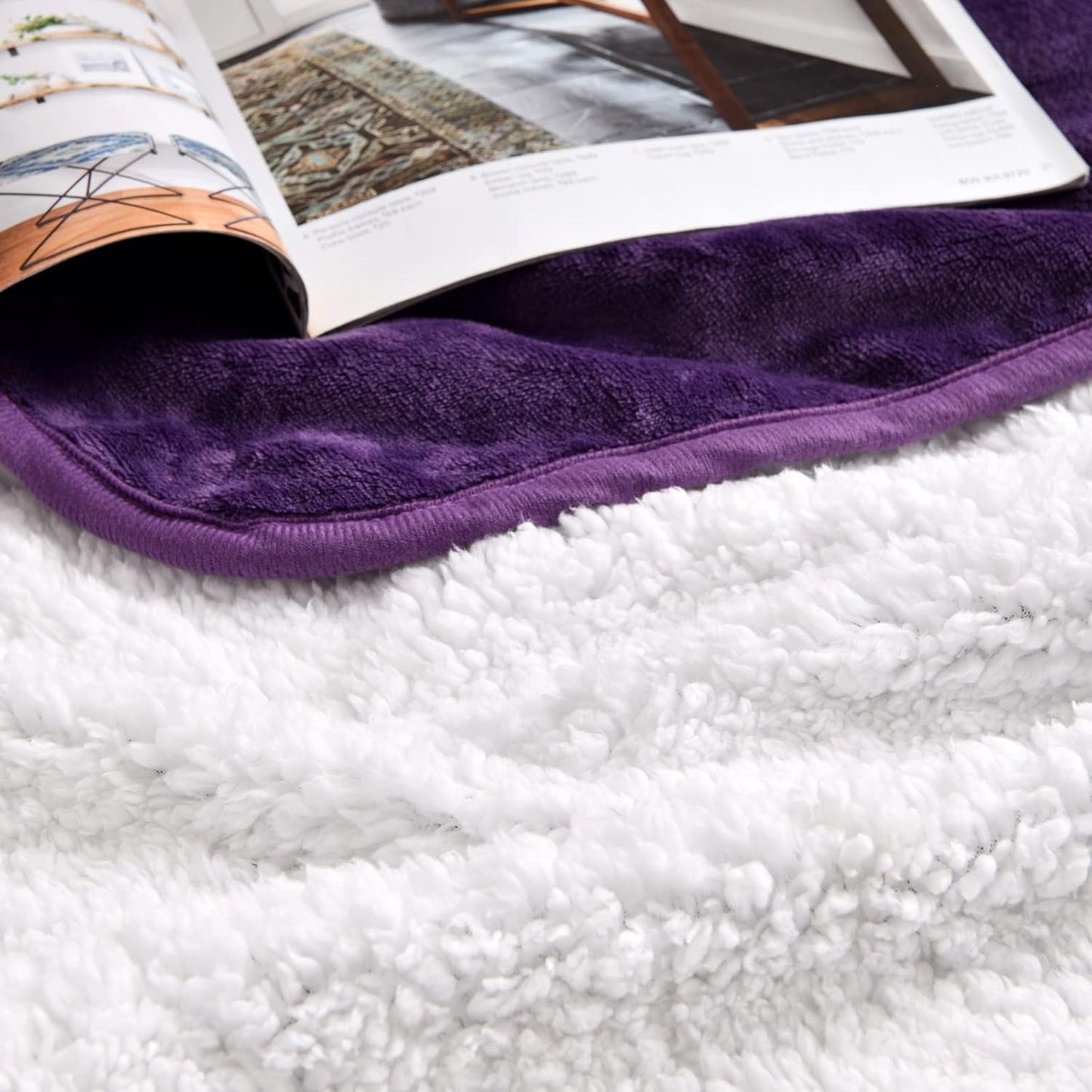 Sherpa Fleece Purple Pet Blanket