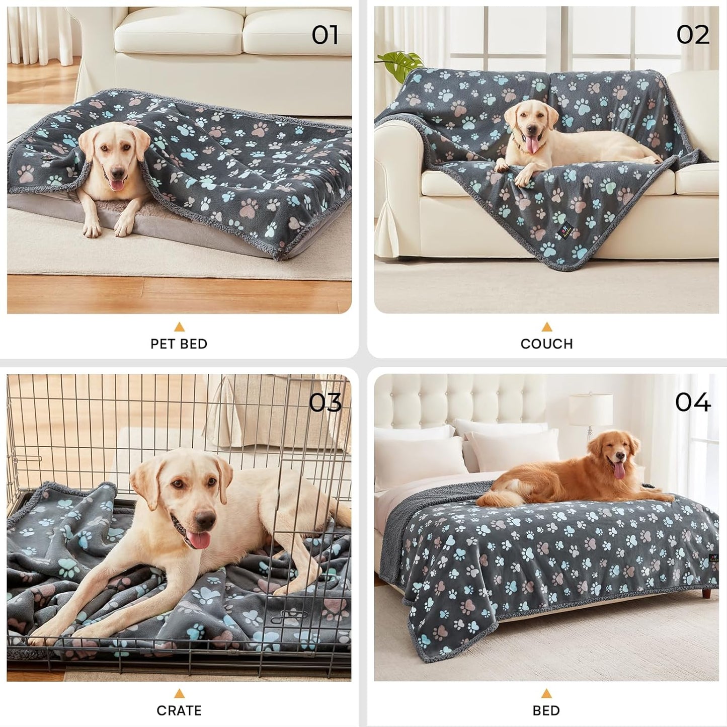 Soft Fluff Pet Reversible Blanket