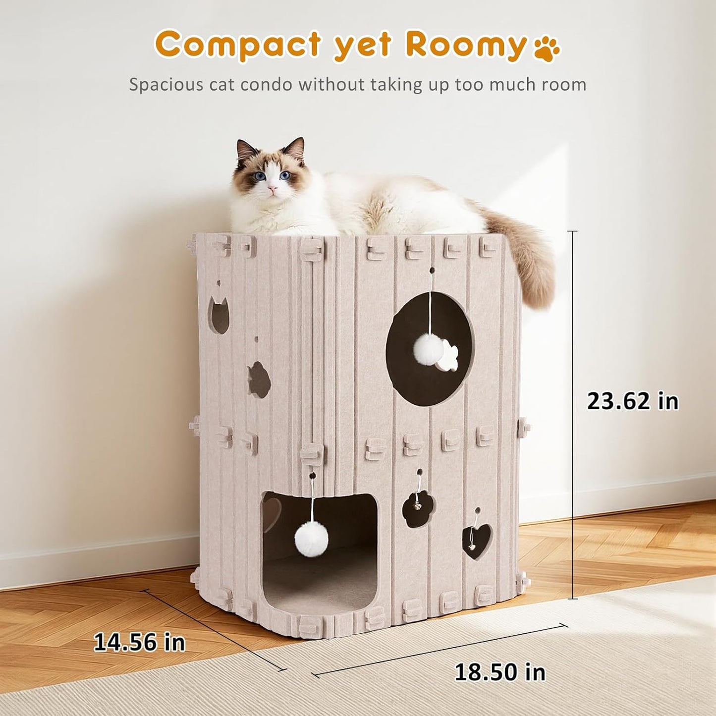 2 Story Enclosed Cat Bed Cave House