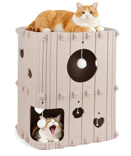 2 Story Enclosed Cat Bed Cave House