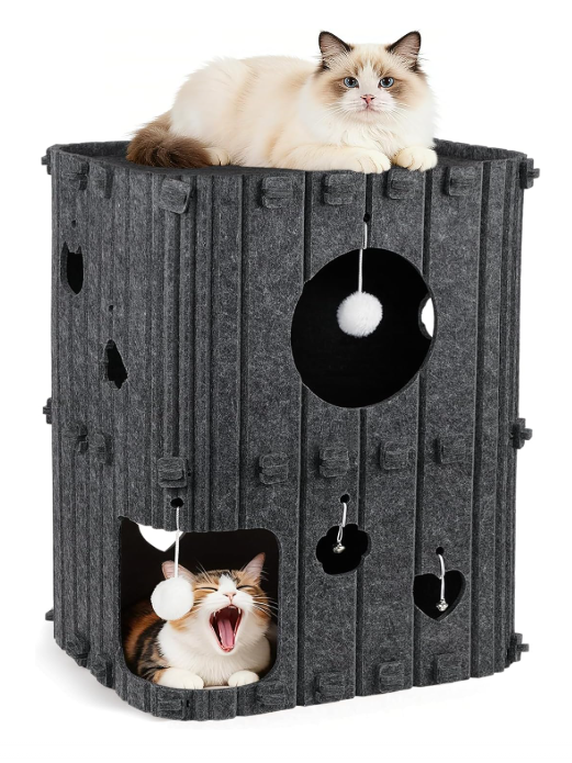 2 Story Enclosed Cat Bed Cave House