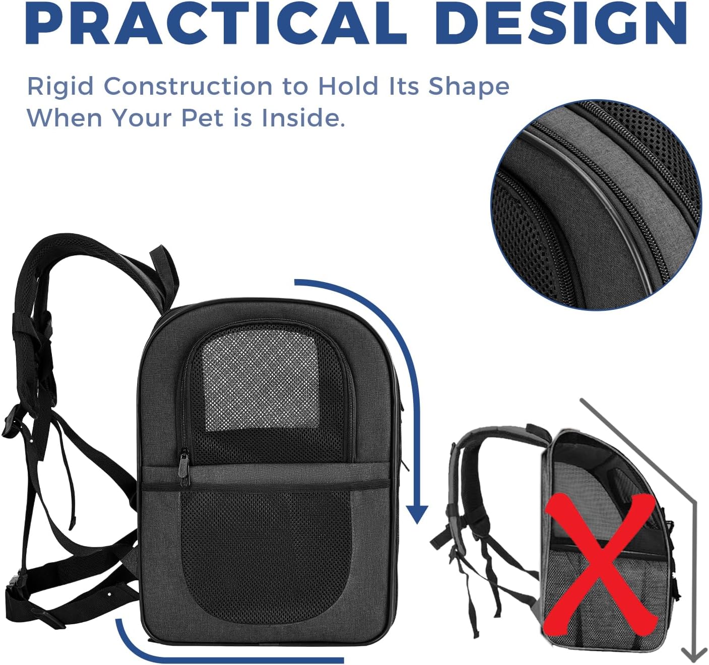 4-18lb Pets Ventilated Carrier Backpack