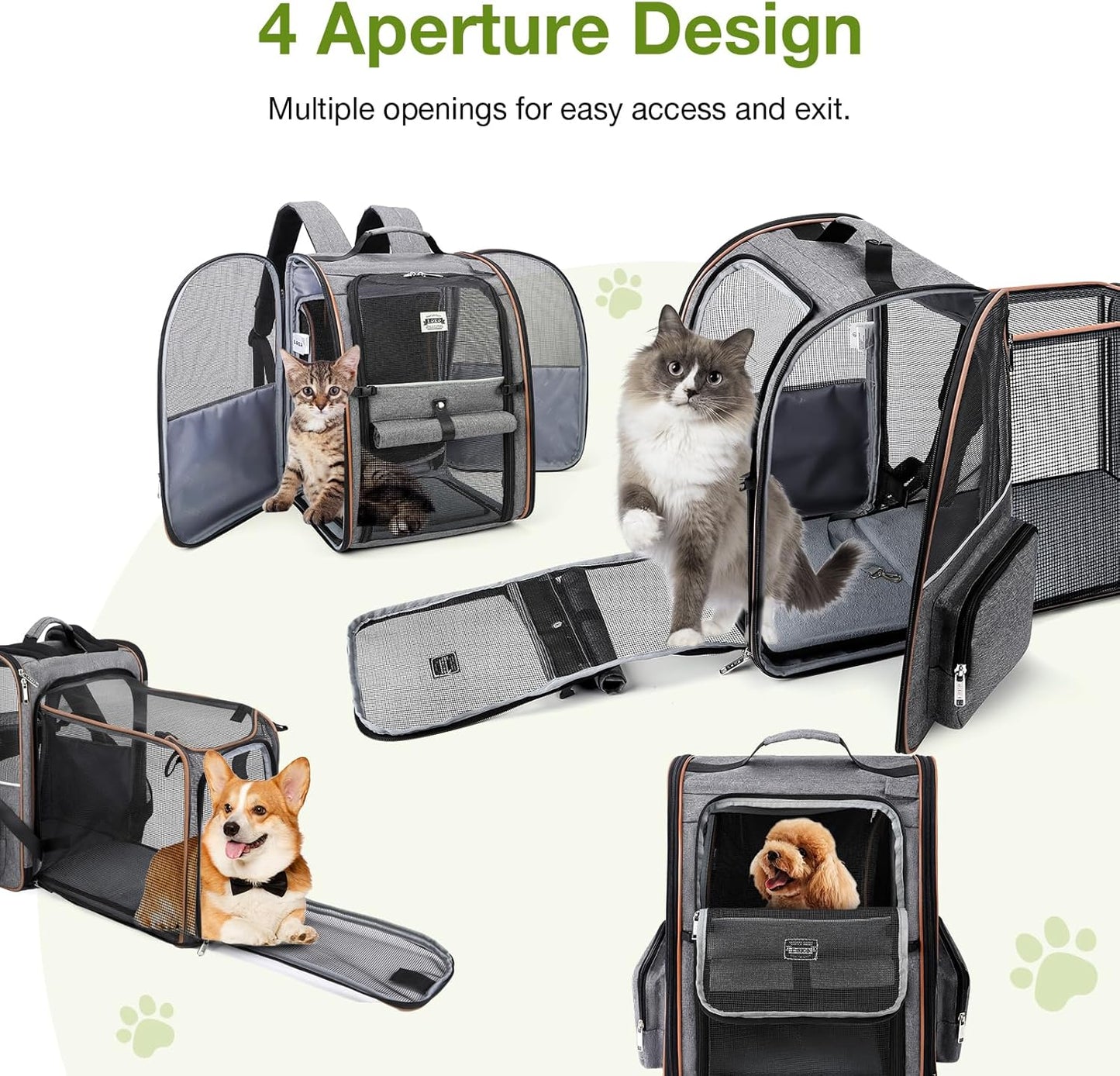 Pet Expandable Backpack Carrier