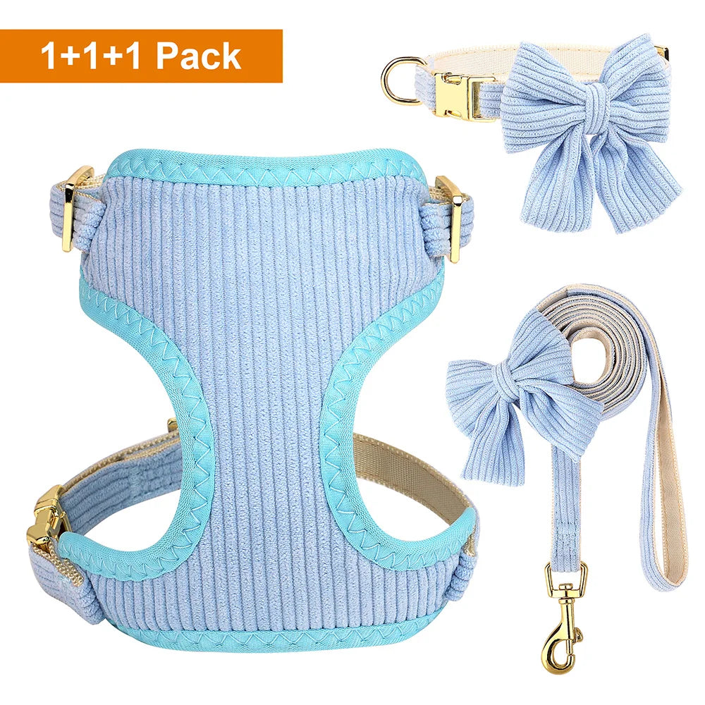 Breathable Dog Collar Harness Leash Set