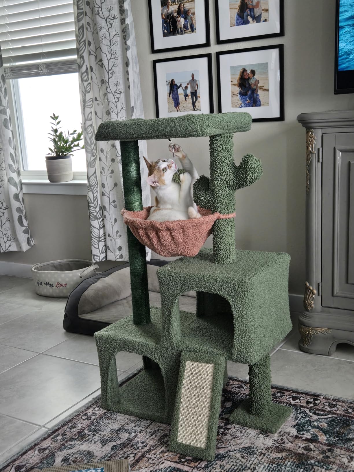 Cactus Cat Tree Tower with Twin Condo