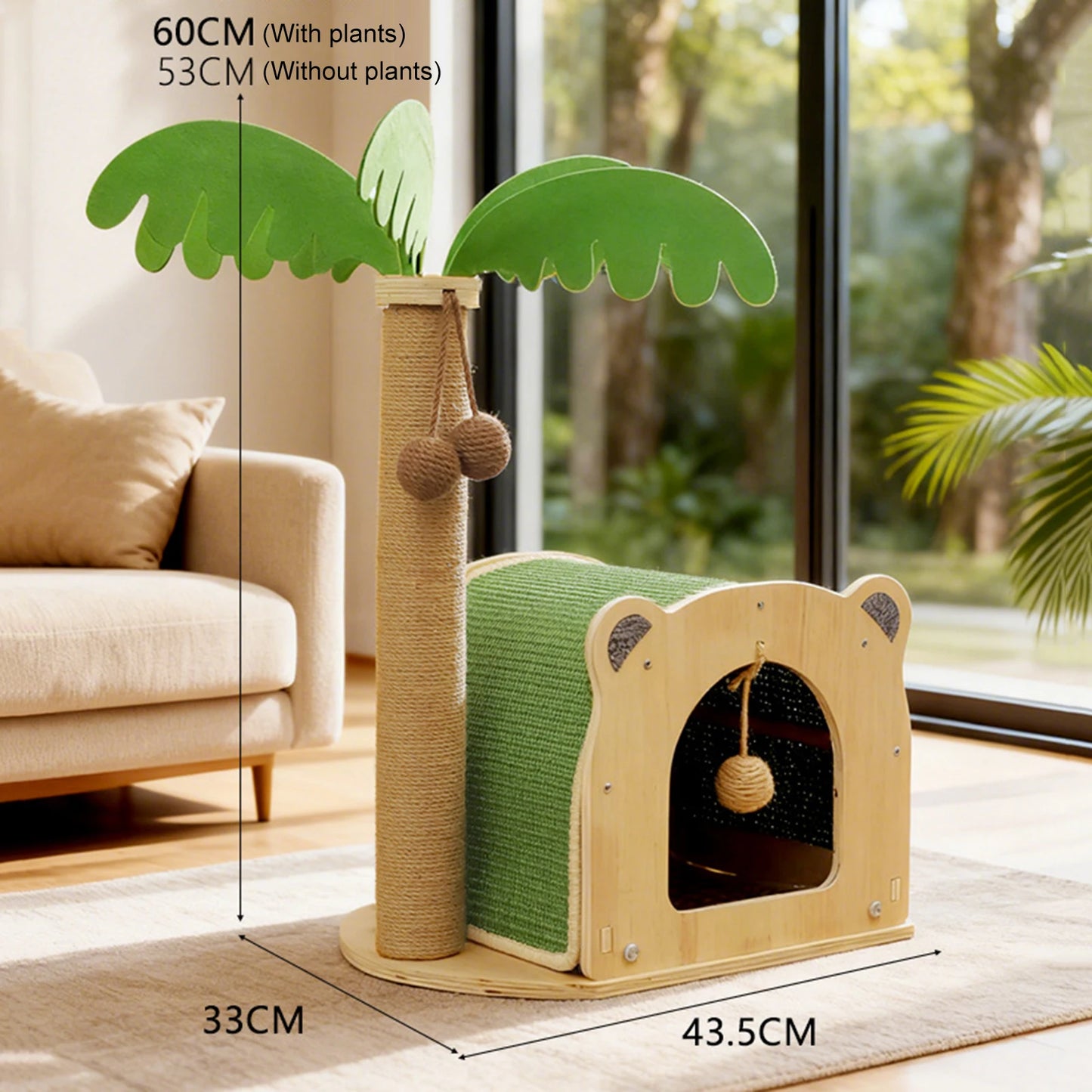 Cat Coconut Tree Sisal Scratch Post