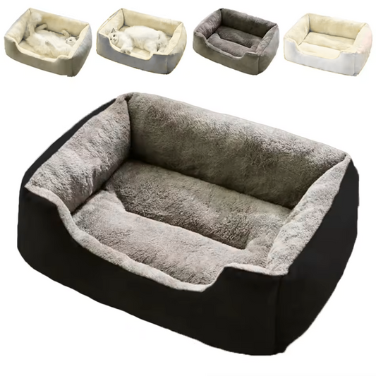 Pet Plush Fluffy Bolster Bed
