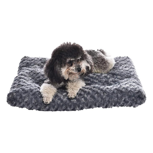 Soft Grey Plush Cat Dog Pillow Bed