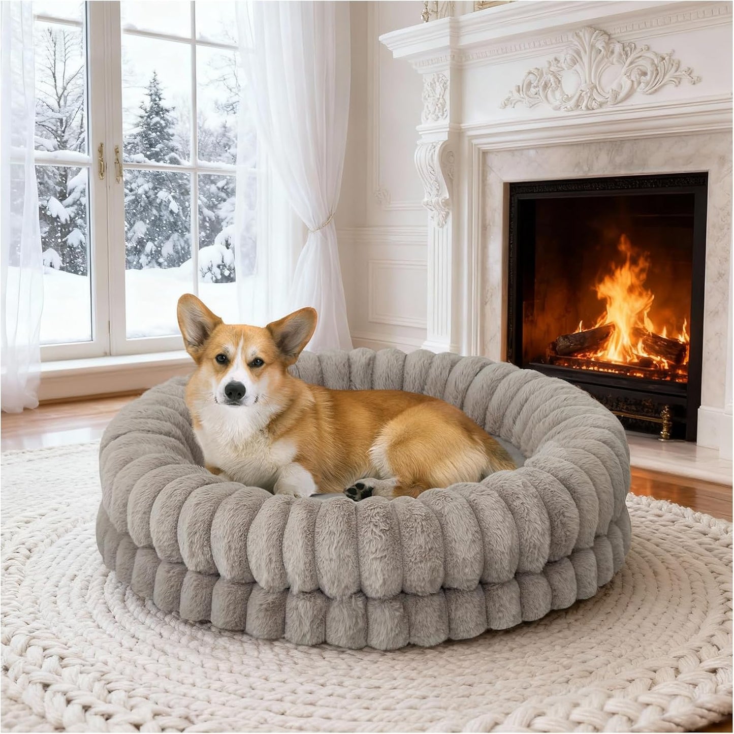 Donut Crochet Dog Bed