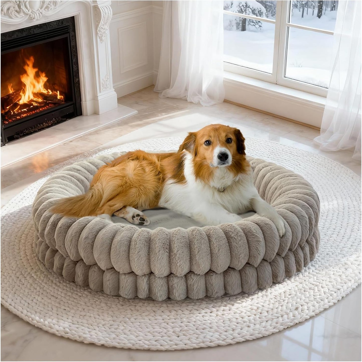 Donut Crochet Dog Bed