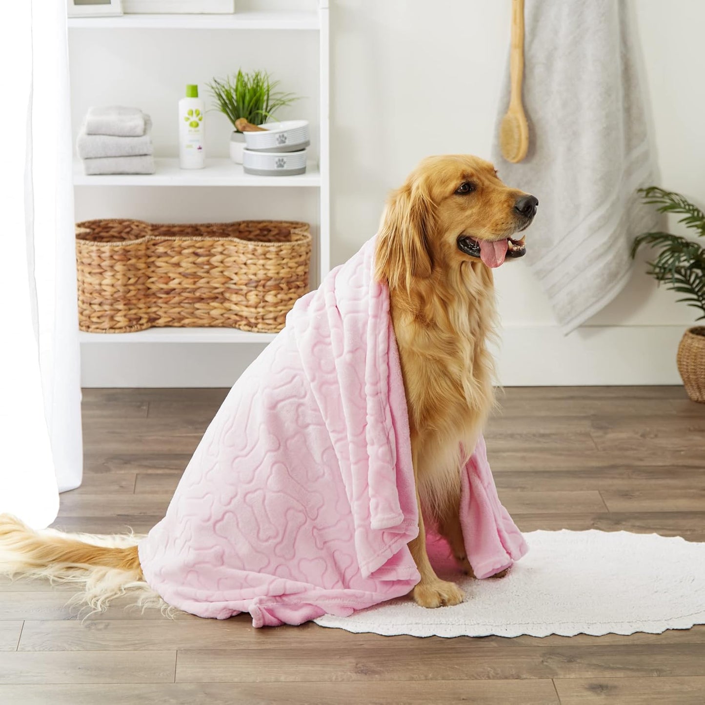 Embossed Bone Print Pet Blanket