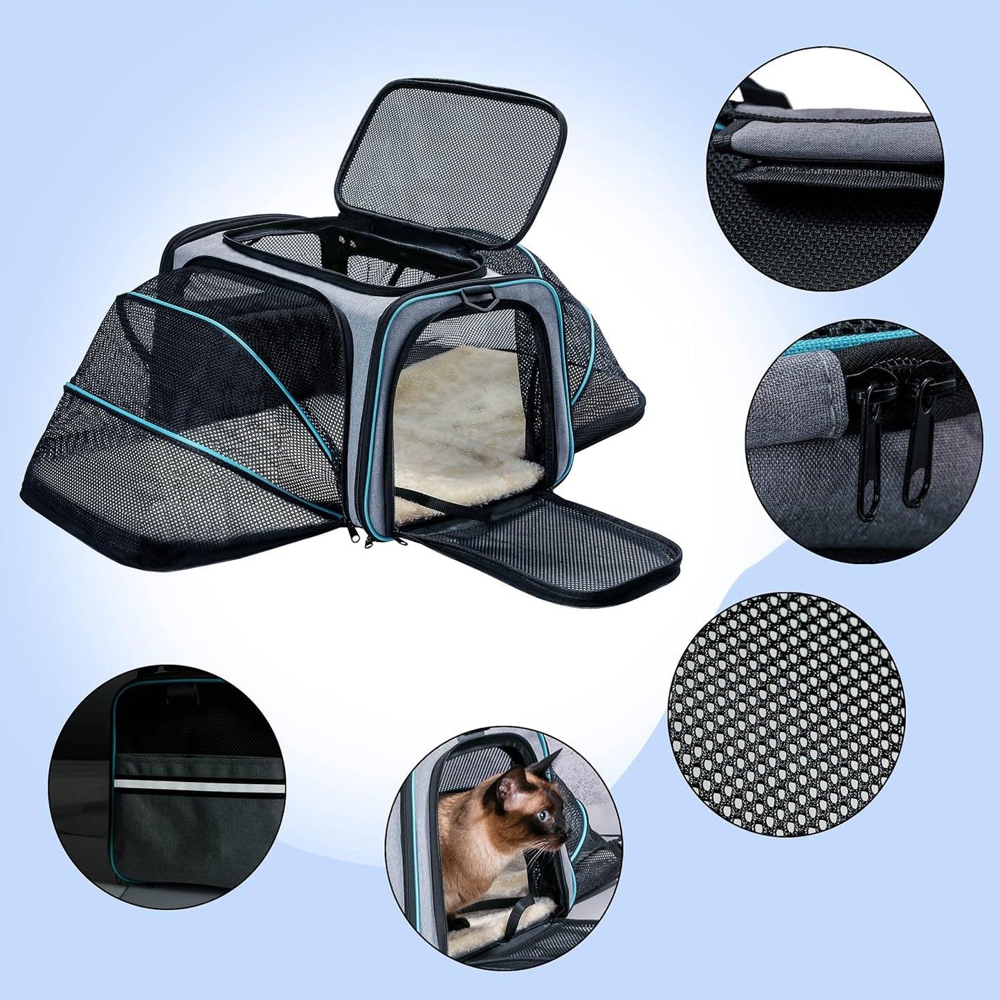 Expandable Soft-Sided Pet Carrier