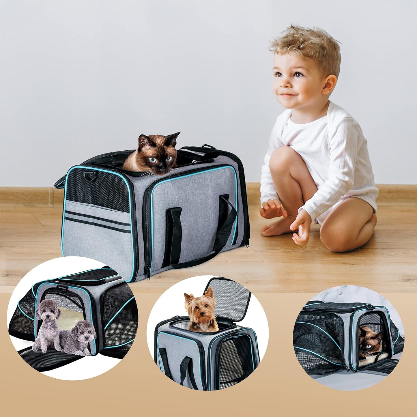 Expandable Soft-Sided Pet Carrier