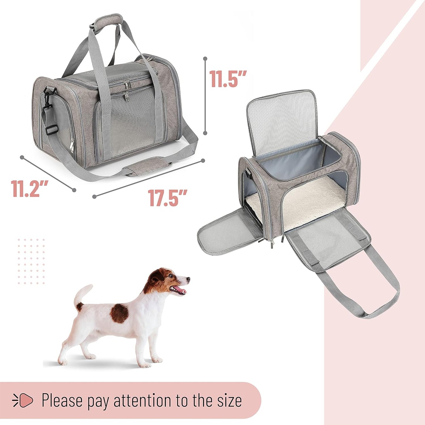 Grey Duffle Pet Carrier