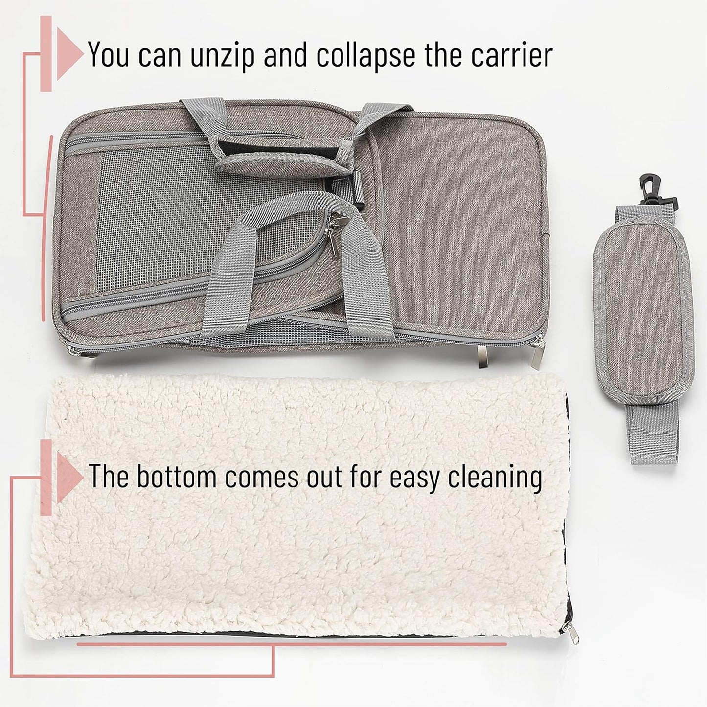Grey Duffle Pet Carrier