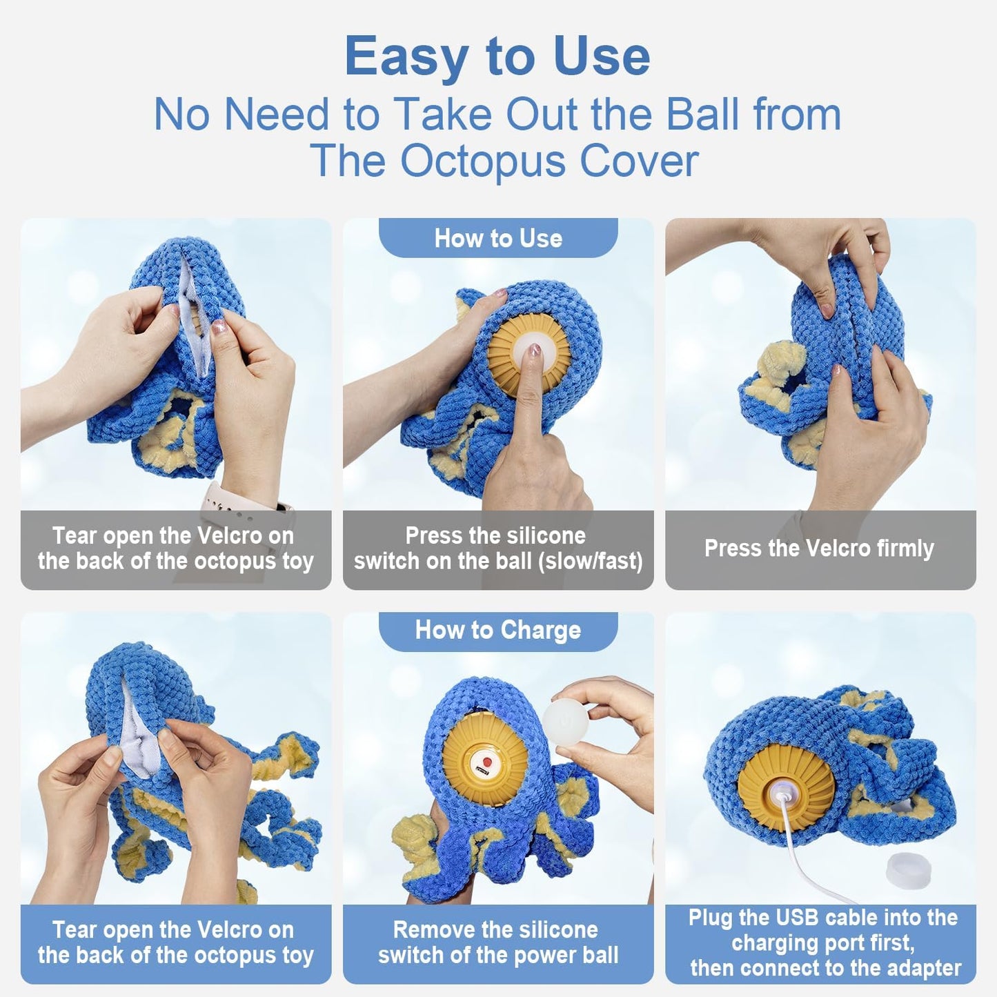 Interactive Octopus Dog Toy