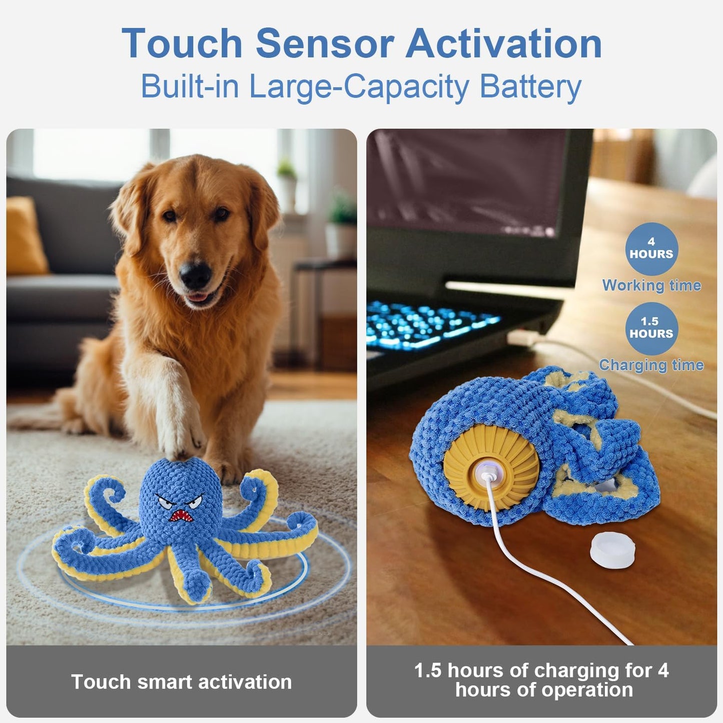 Interactive Octopus Dog Toy