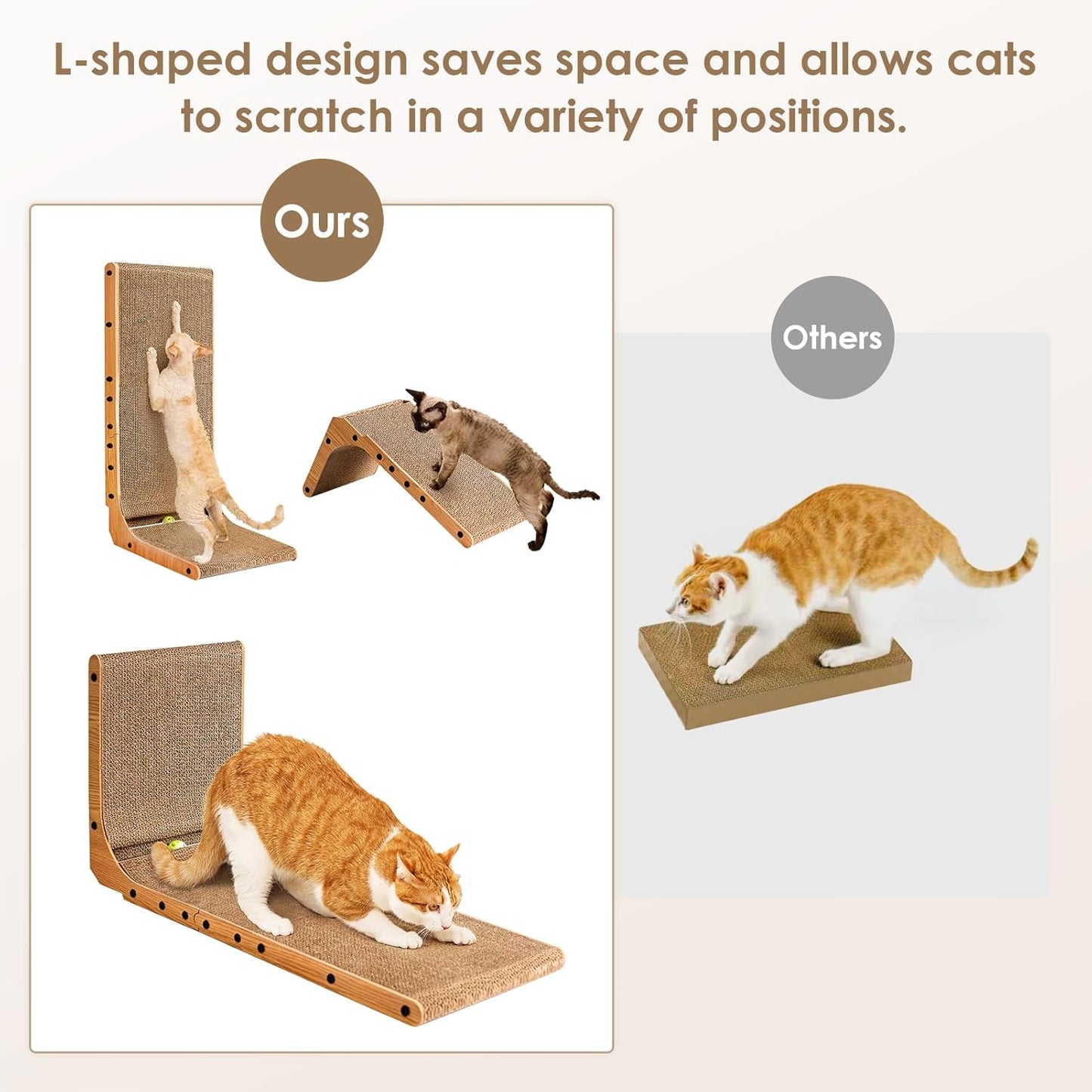 L Shaped Vertical Cardboard Cat Scratcher