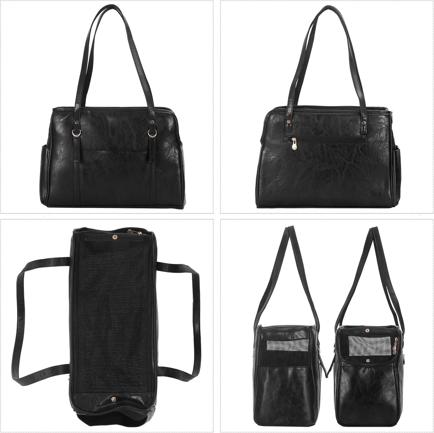 Leather Pet Carrier Purse