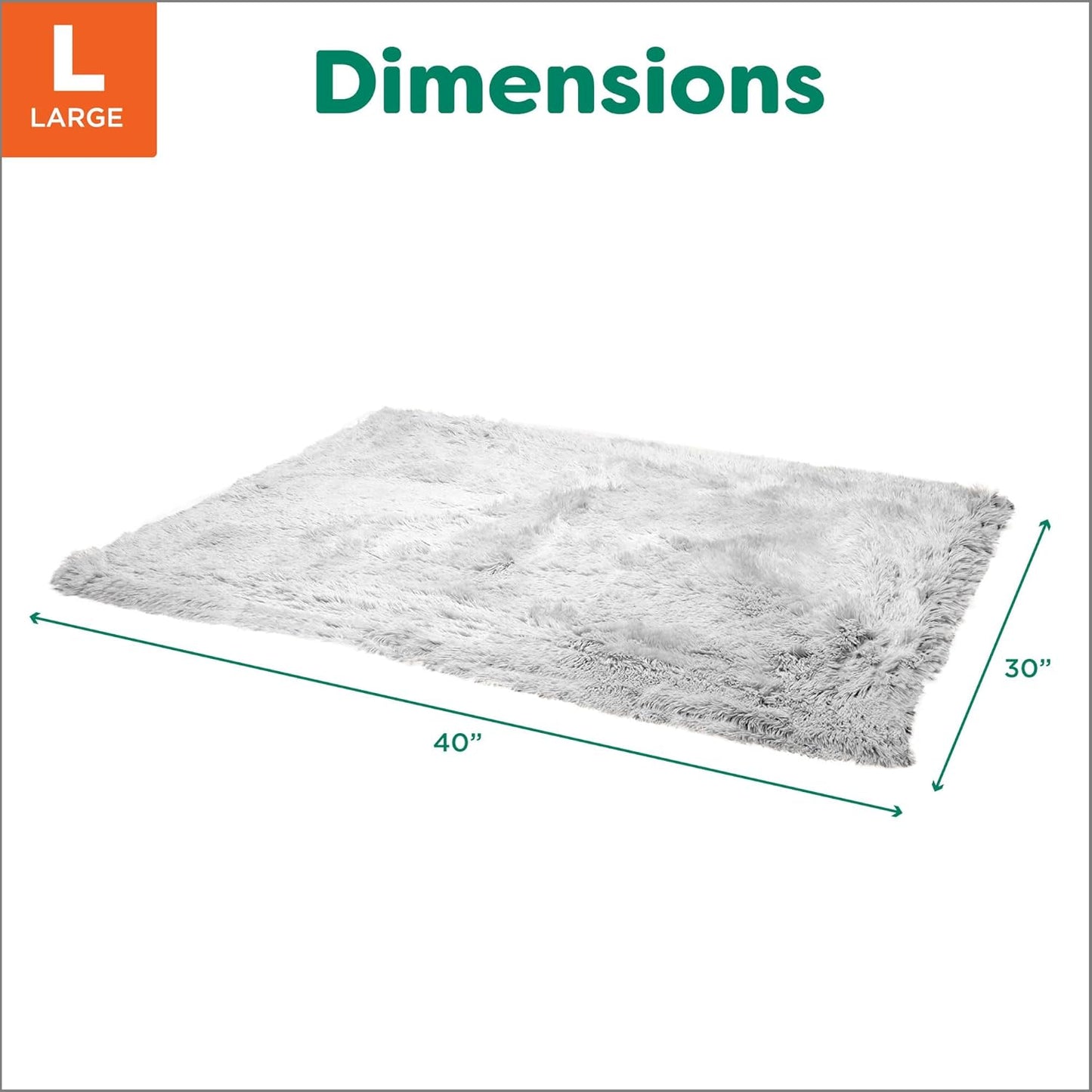 Mist Gray Shaggy Plush Dog Blanket