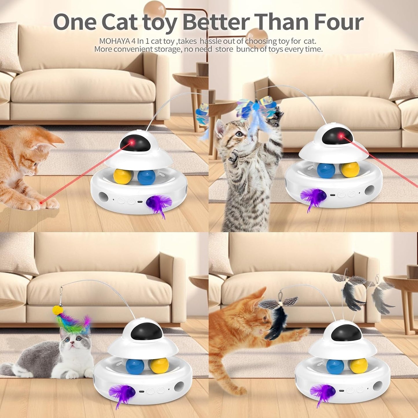 Motion Activated Fluttering Butterfly Cat Toy