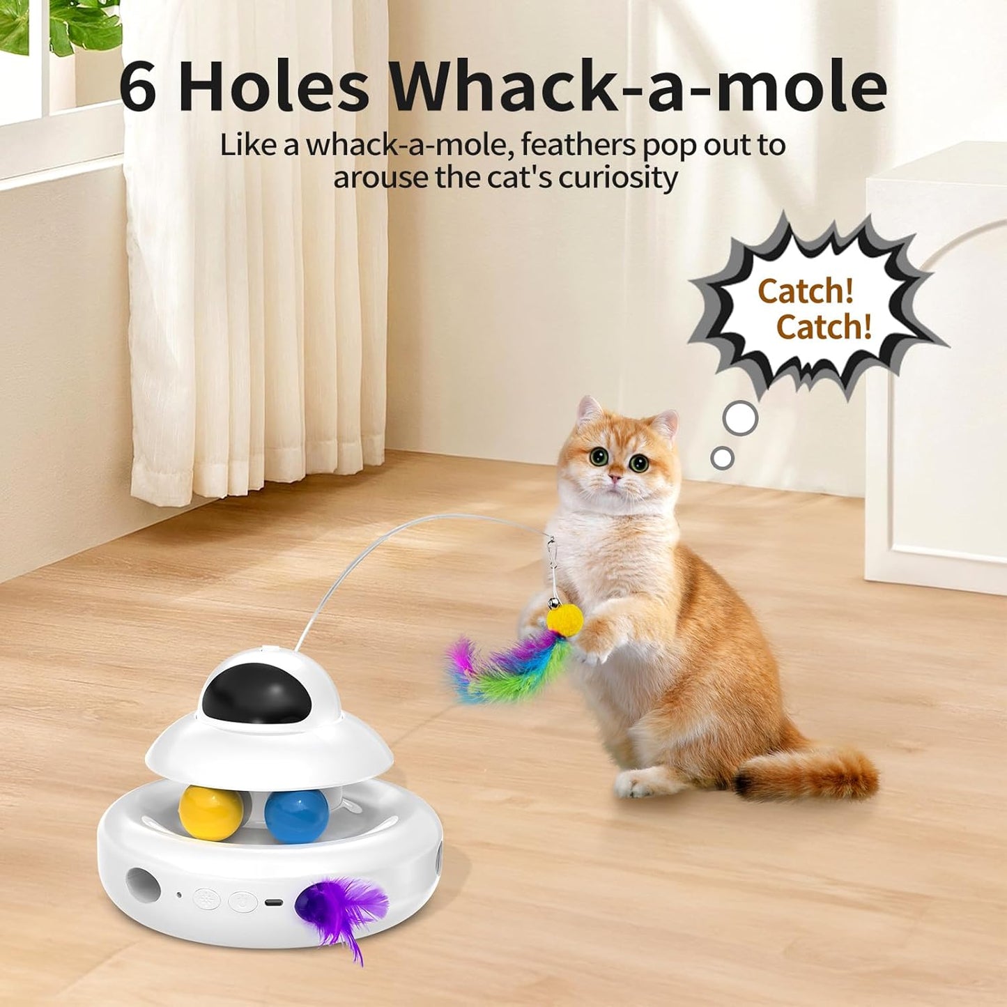 Motion Activated Fluttering Butterfly Cat Toy