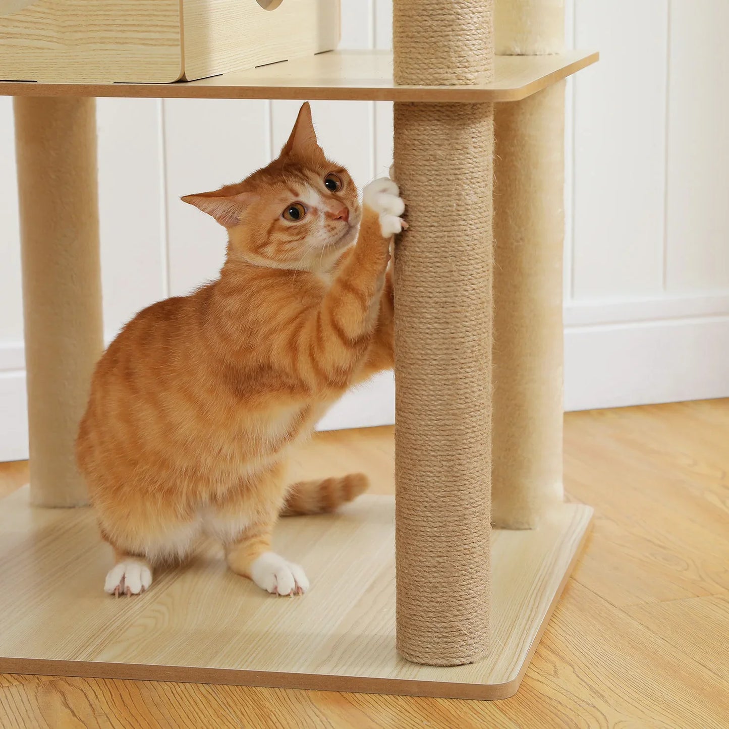 Multi-Level Cat Wooden Tree Condo