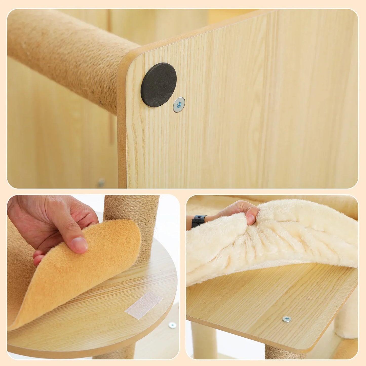 Multi-Level Cat Wooden Tree Condo