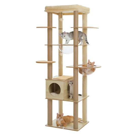 Multi-Level Cat Wooden Tree Condo