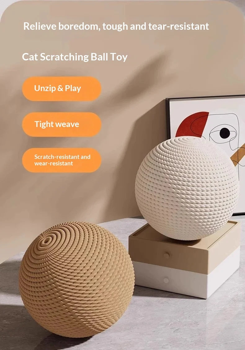 Natural Sisal Ball Cat Toy