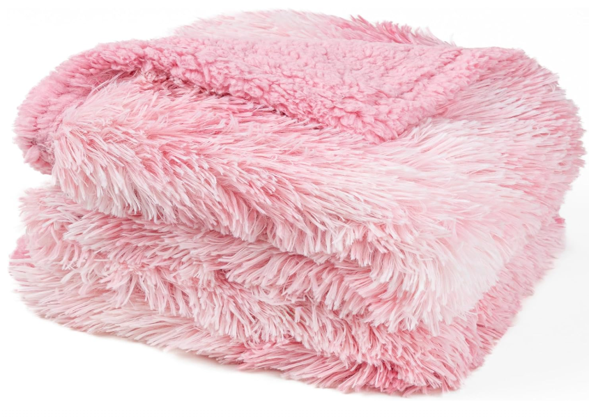 Pink Calming Fleece Pet Blanket
