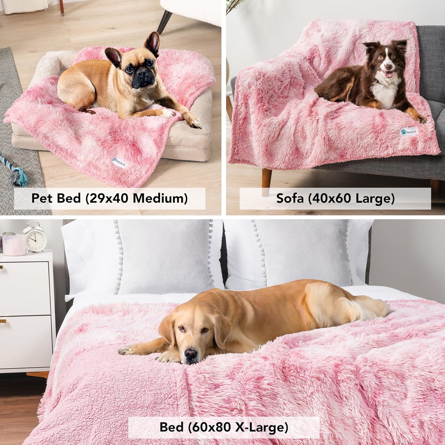 Pink Calming Fleece Pet Blanket